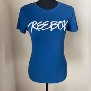 Reebok GS Opp Script Blue T-shirt Size Extra Small